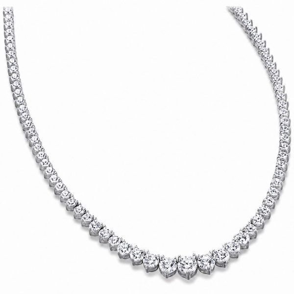 Platinum Three Prong Necklace