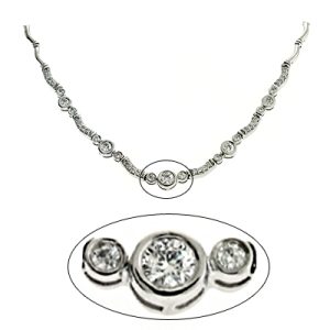 White Gold Diamond Necklace White Gold Diamond Necklace