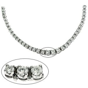 White Gold Diamond Necklace White Gold Diamond Necklace