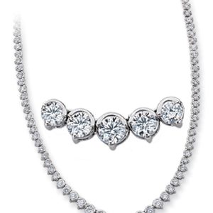 White Gold Diamond Necklace White Gold Diamond Necklace