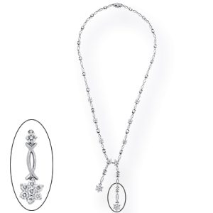 White Gold Diamond Necklace White Gold Diamond Necklace