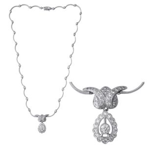 White Gold Diamond Necklace White Gold Diamond Necklace