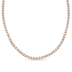 Rose Gold Four Prong Necklace Rose Gold Four Prong Necklace