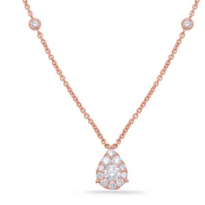 Rose Gold Diamond Necklace Rose Gold Diamond Necklace