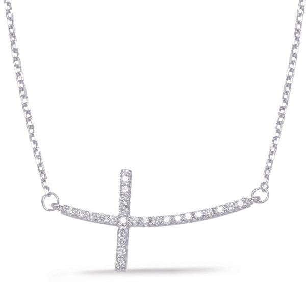 White Gold Cross Necklace