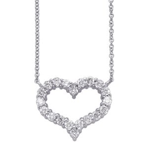 White Gold Diamond Heart Necklace