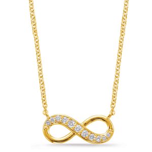Yellow Gold Infinity Sign Necklace Yellow Gold Infinity Sign Necklace