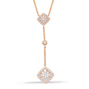 Rose Gold Diamond Necklace Rose Gold Diamond Necklace