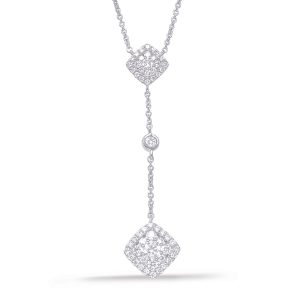 White Gold Diamond Necklace White Gold Diamond Necklace