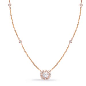 Rose Gold Diamond Necklace Rose Gold Diamond Necklace