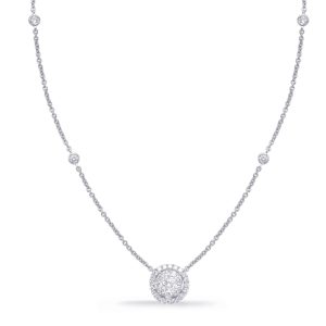 White Gold Diamond Necklace White Gold Diamond Necklace