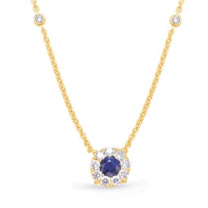 Yellow Gold Sapphire & Diamond Neck Yellow Gold Sapphire & Diamond Neck