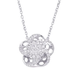 White Gold Diamond Necklace White Gold Diamond Necklace