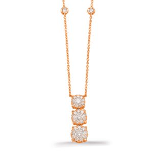 Rose Gold Diamond Necklace Rose Gold Diamond Necklace