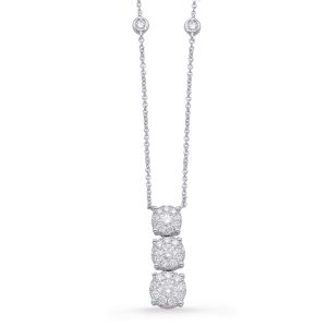 White Gold Diamond Necklace White Gold Diamond Necklace