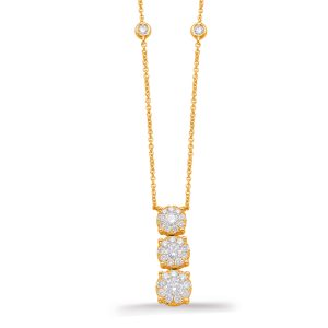 Yellow Gold Diamond Necklace Yellow Gold Diamond Necklace