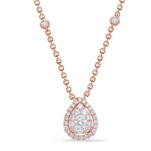 Rose Gold Diamond Necklace Rose Gold Diamond Necklace