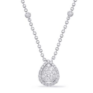 White Gold Diamond Necklace White Gold Diamond Necklace