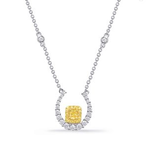 Yellow & White Gold Yellow Dia Necklace Yellow & White Gold Yellow Dia Necklace