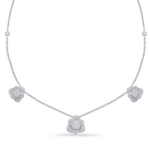 White Gold Diamond Necklace White Gold Diamond Necklace