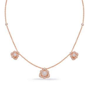 Rose Gold Diamond Necklace Rose Gold Diamond Necklace
