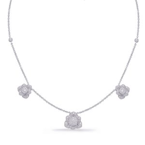 White Gold Diamond Necklace White Gold Diamond Necklace