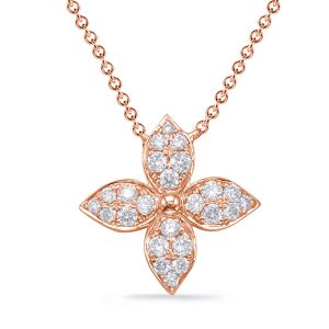 Rose Gold Diamond Necklace Rose Gold Diamond Necklace
