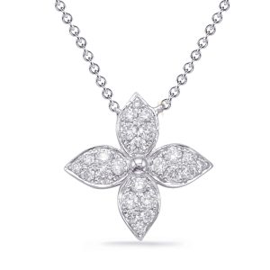 White Gold Diamond Necklace White Gold Diamond Necklace