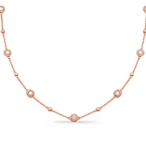 Rose Gold Diamond Necklace Rose Gold Diamond Necklace