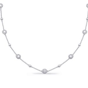 White Gold Diamond Necklace White Gold Diamond Necklace