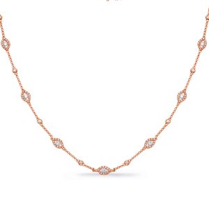 Rose Gold Diamond Necklace Rose Gold Diamond Necklace
