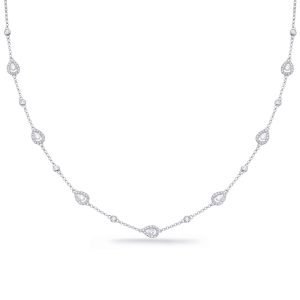 White Gold Diamond Necklace White Gold Diamond Necklace