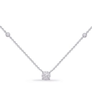 White Gold Diamond Necklace White Gold Diamond Necklace