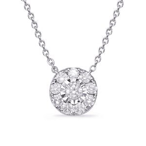 White Gold Diamond Necklace White Gold Diamond Necklace