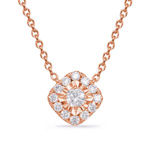 Rose Gold Diamond Necklace Rose Gold Diamond Necklace