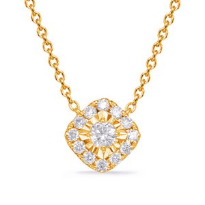 Yellow Gold Diamond Necklace Yellow Gold Diamond Necklace
