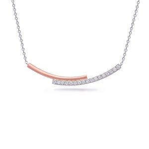White & Rose Gold Diamond Necklace White & Rose Gold Diamond Necklace