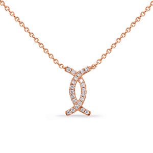 Rose Gold Diamond Necklace Rose Gold Diamond Necklace