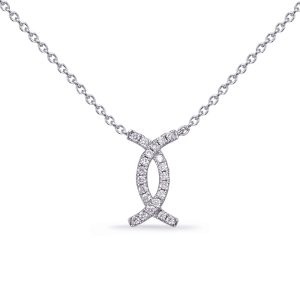 White Gold Diamond Necklace White Gold Diamond Necklace