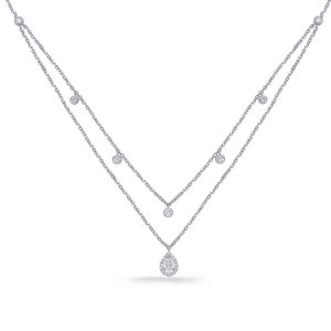White Gold Diamond Necklace White Gold Diamond Necklace