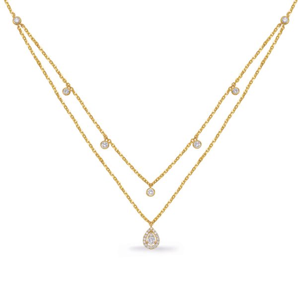Yellow Gold Diamond Necklace
