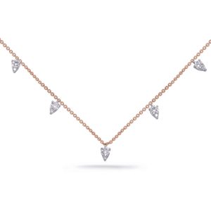 Rose & White Gold Diamond Necklace