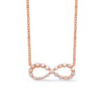 Rose Gold Diamond Infinity Necklace