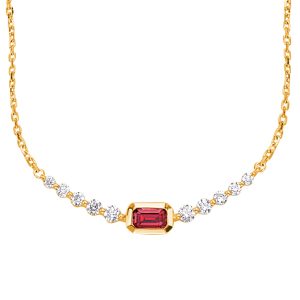 Yellow Gold Ruby & Diamond Necklace