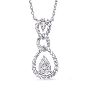 White Gold Diamond Necklace White Gold Diamond Necklace