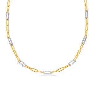 Yellow & White Gold Diamond Necklace Yellow & White Gold Diamond Necklace