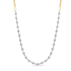 Yellow & White Gold Diamond Necklace Yellow & White Gold Diamond Necklace