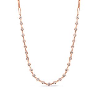 Rose Gold Diamond Necklace Rose Gold Diamond Necklace