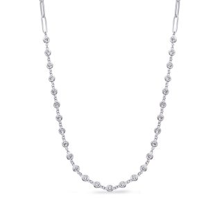 White Gold Diamond Necklace White Gold Diamond Necklace