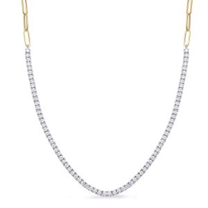 Yellow & White Gold Diamond Necklace Yellow & White Gold Diamond Necklace